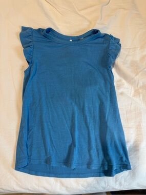 Posh Blue Ruffle Sleeve Tee